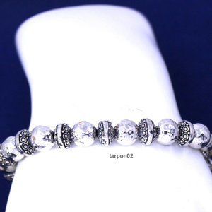 John Hardy JAI Kalahari + Hammered Bead Sterling Silver Bracelet X-Small NIB